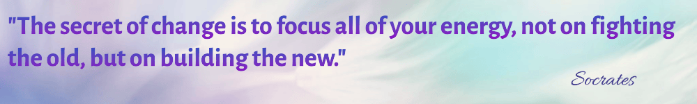 quote - "The secret of change is to focus all of your energy, not on fighting the old, but on building the new."